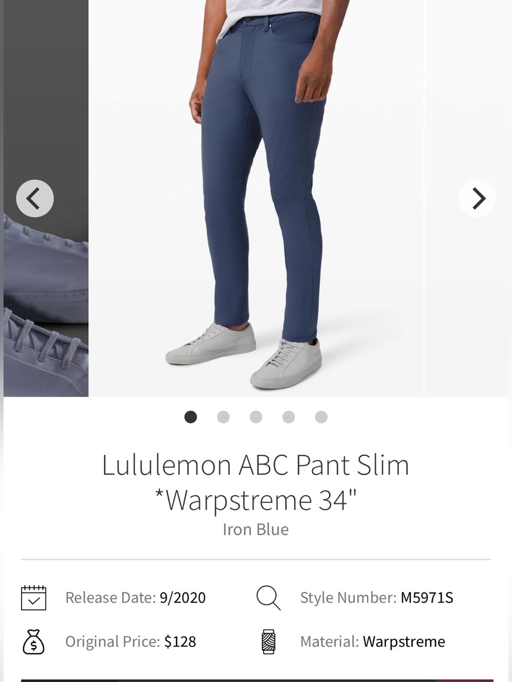 lululemon athletica ABC Pant Slim - Iron Blue